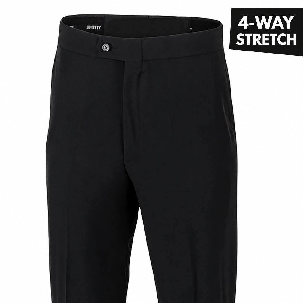 SMITTY TAPERED FIT 4-WAY STRETCH FLAT FRONT PANTS (297)