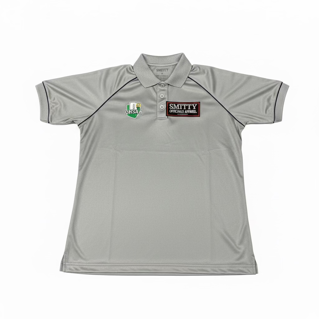 NEW MENS OHSAA GRAY VOLLEYBALL POLO