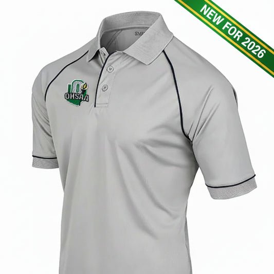 NEW MENS OHSAA GRAY VOLLEYBALL POLO