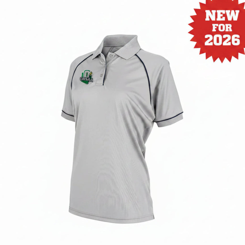 NEW WOMENS OHSAA GREY VOLLEYBALL POLO